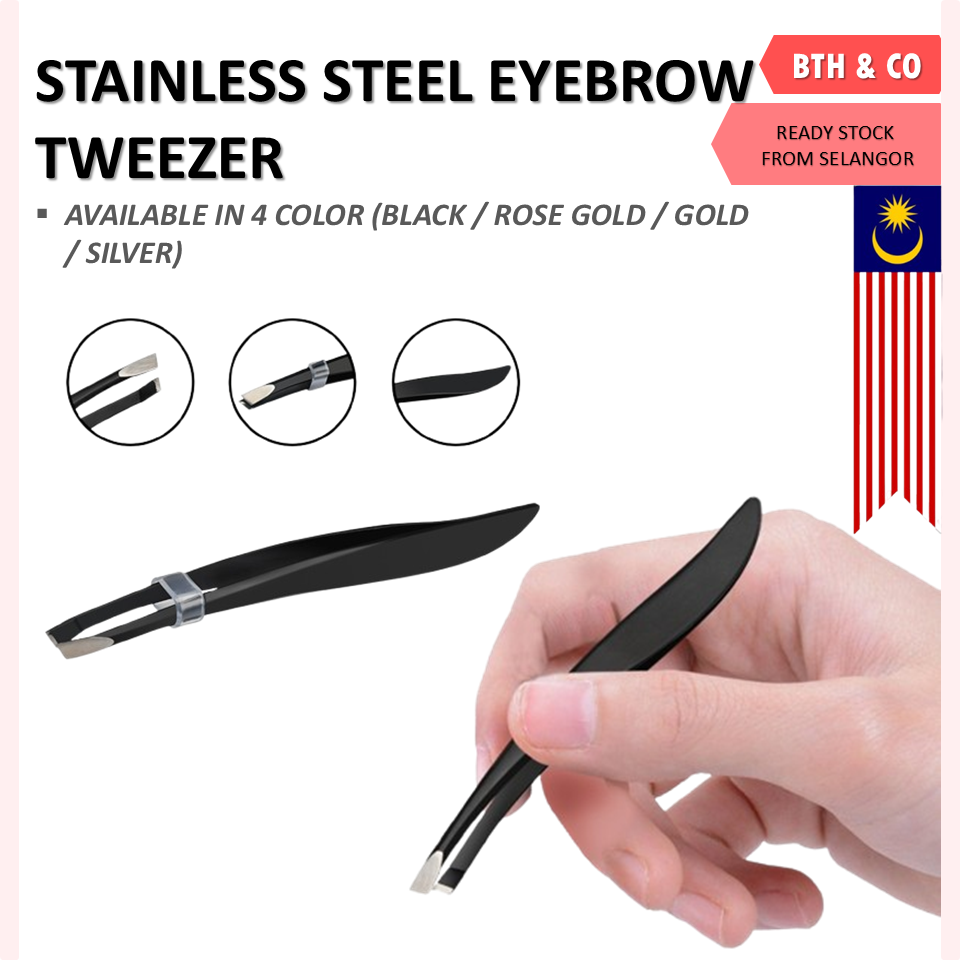 Penjepit Kening Muka Janggut Stainless Steel Eyebrow Beard Tweezer ...