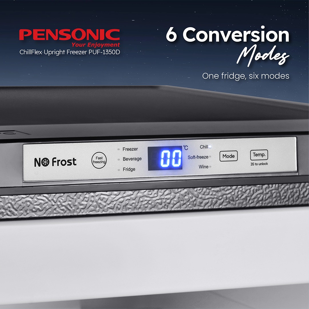 Pensonic 135L ChillFlex Inverter Upright Freezer PUF-1350D / Faber ...