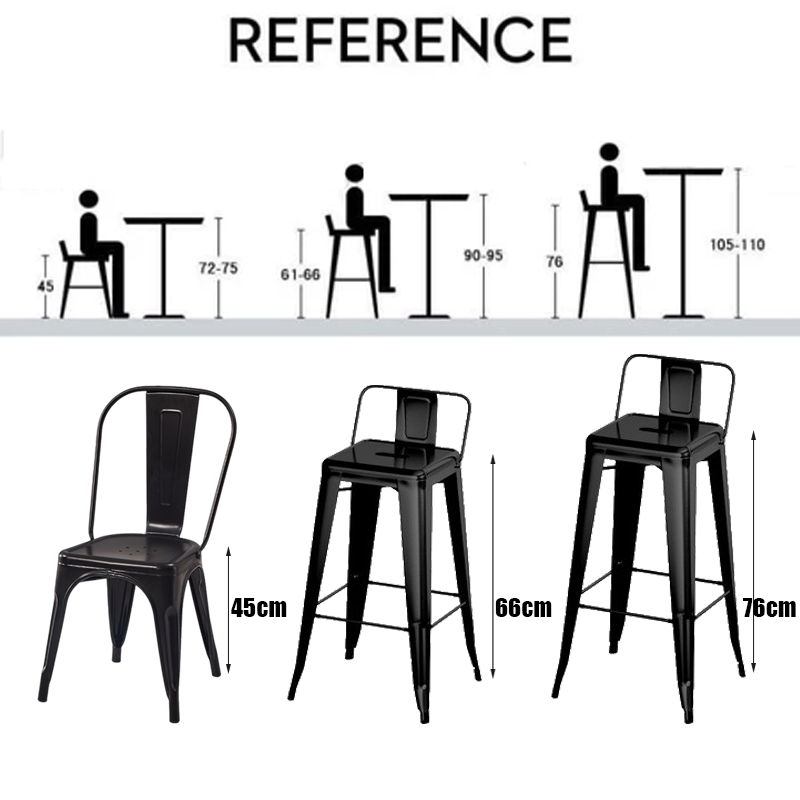 𝐁𝐌𝐙𝐀𝐑 𝙄𝙣 𝙎𝙩𝙤𝙘𝙠 76CM Bar Stool Cafe Chair Metal Kitchen High Stool ...