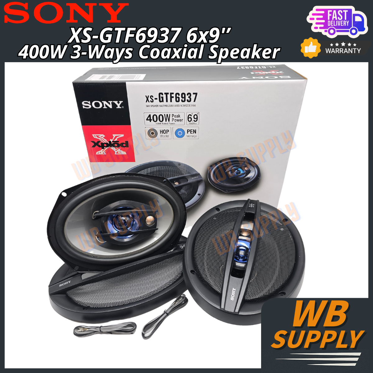 SONY XPLOD XS-GTF6937 6x9'' 3-Way Coaxial Speaker 400W｜Car Sound Audio ...