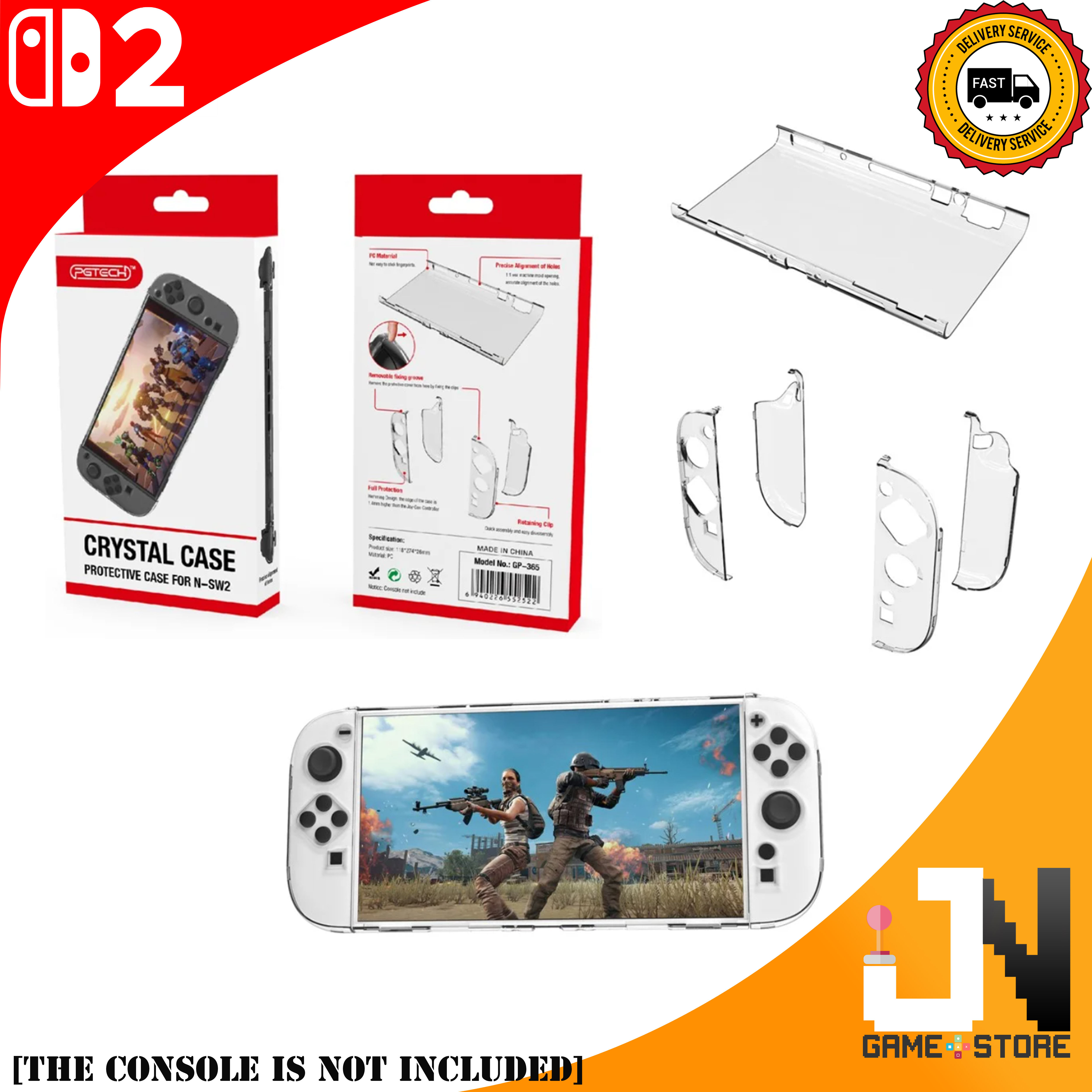 PGTECH Nintendo Switch 2 | NSW2 Detachable Protective Case Transparent ...