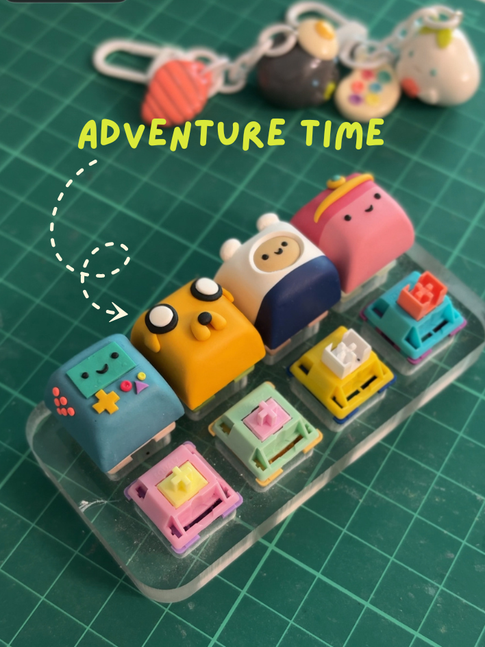 Custom Keycap Character Keychain/Keyboard (Polymer clay handmade ...