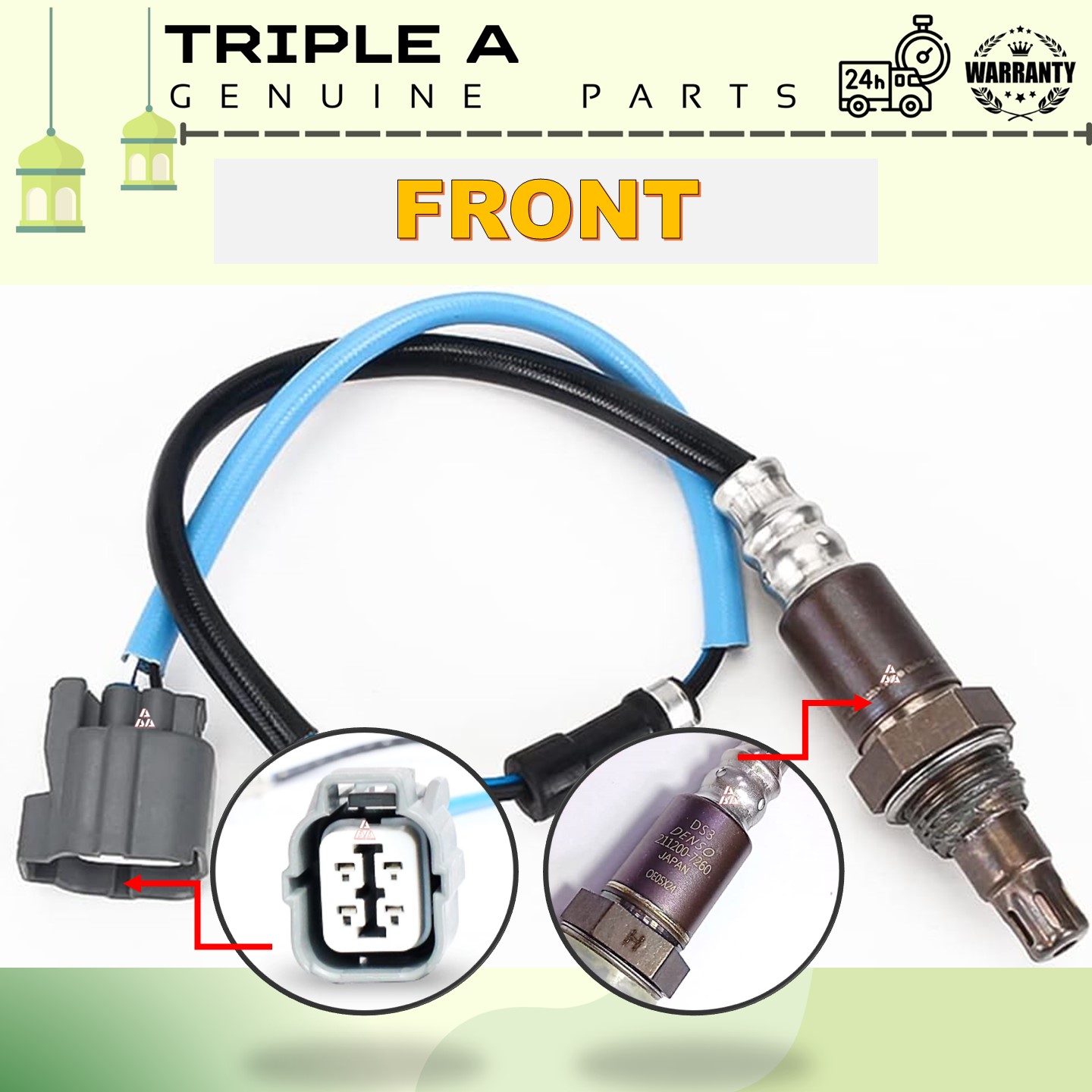 HONDA (FRONT/REAR)Oxygen Sensor Honda Accord Tao 2.4 2008 O2 Oxygen ...