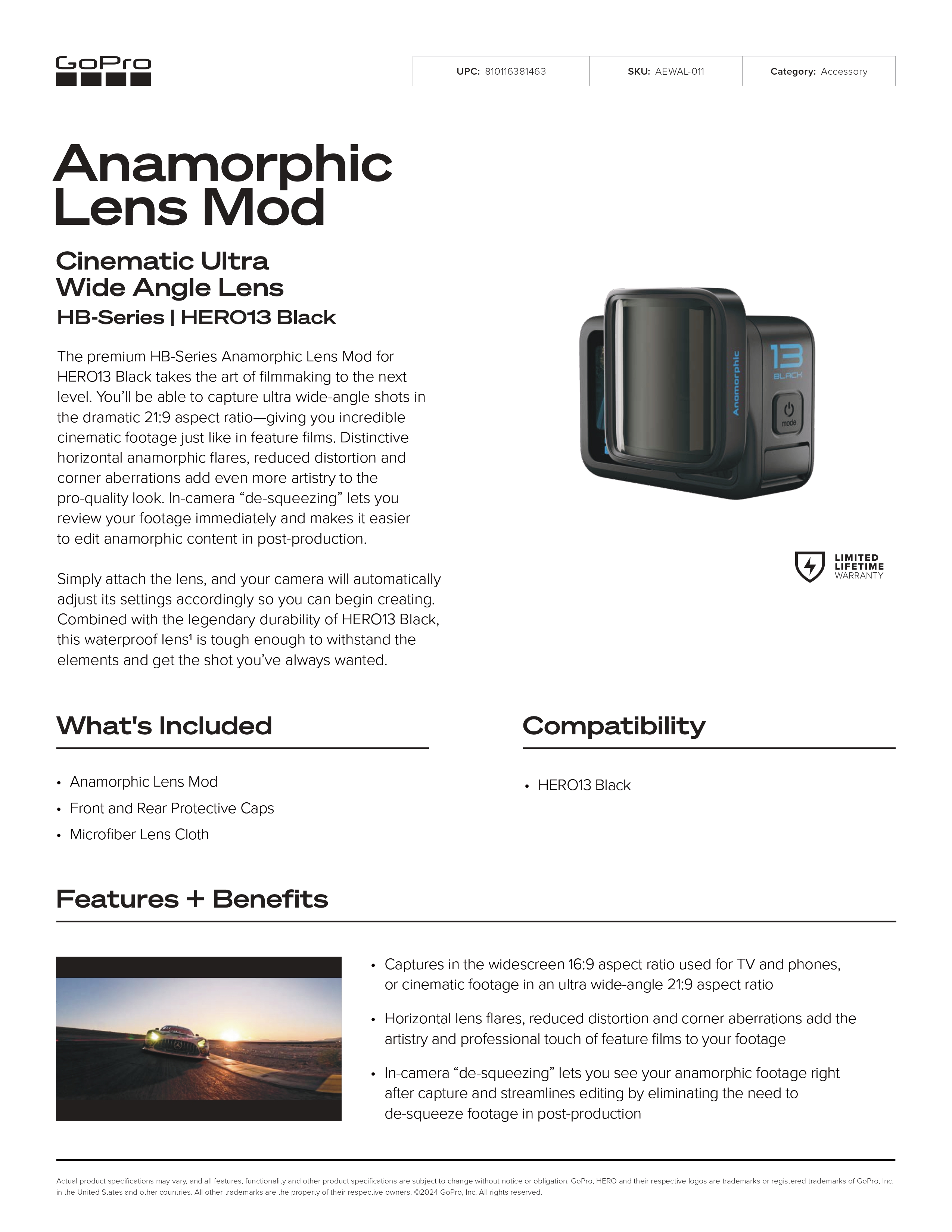 GoPro Anamorphic Lens, GoPro Ultra Wide Lens, GoPro Macro Lens, HB ...