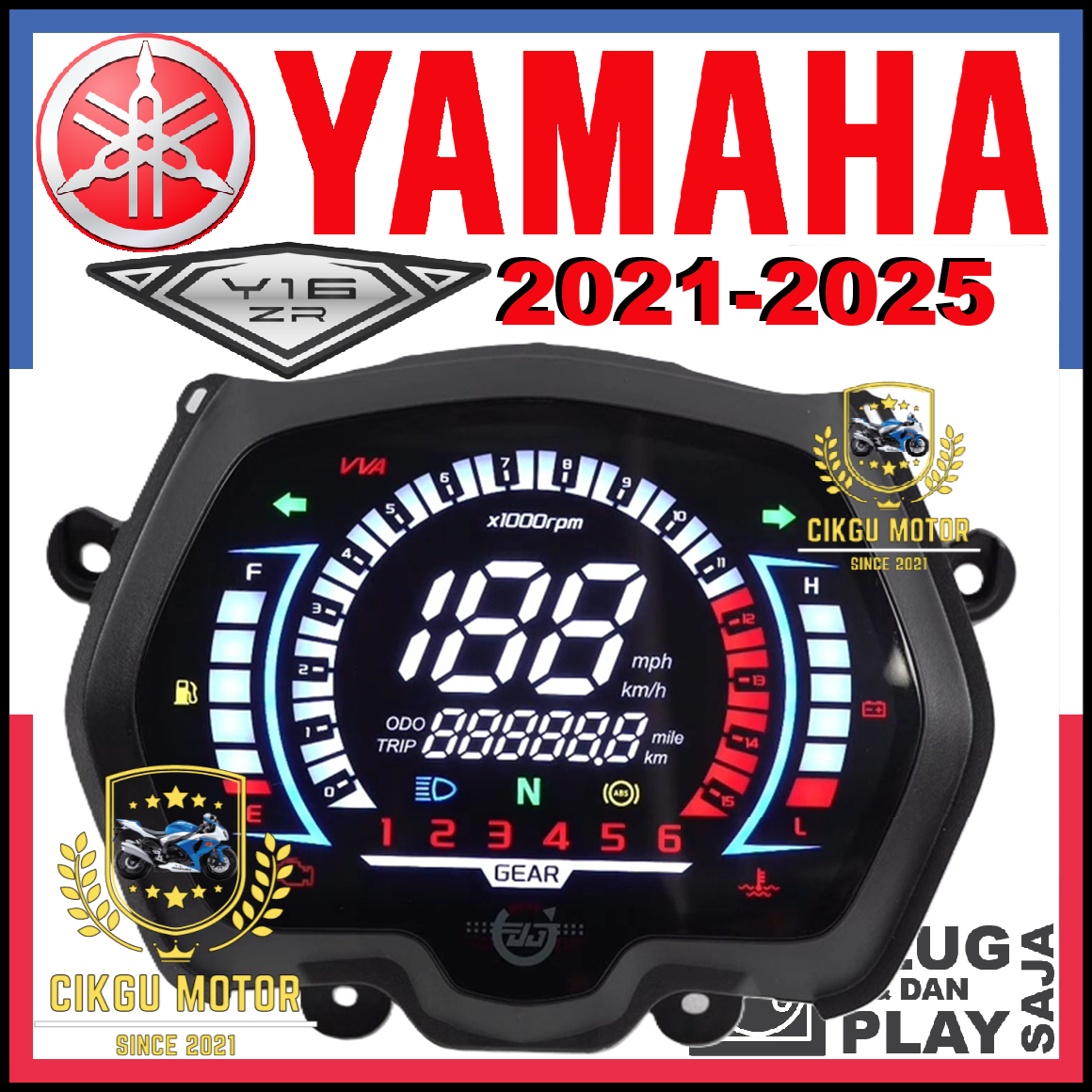 YAMAHA Y16ZR FULL DIGITAL METER Terbaru 2025 100% PNP #CIKGU MOTOR ...