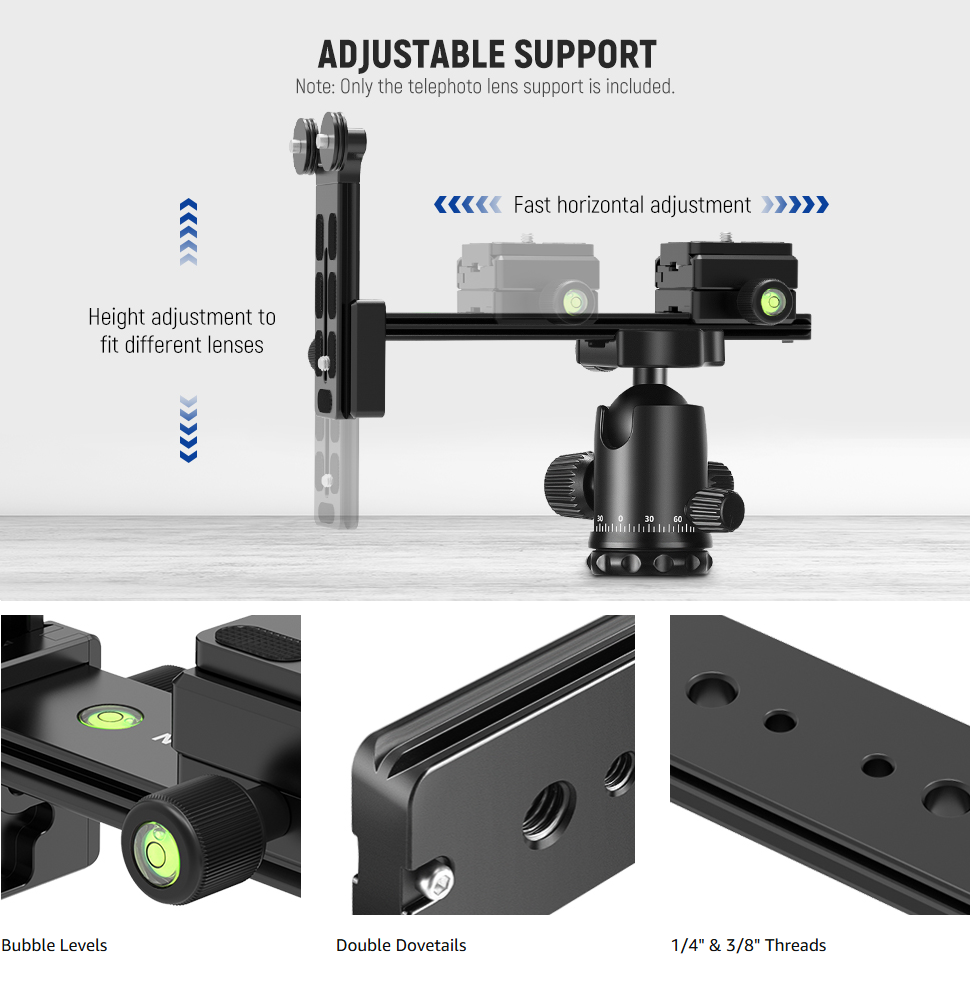 ST-NA-12 Telephoto Lens Support Bracket Long-Focus Stand Holder ...