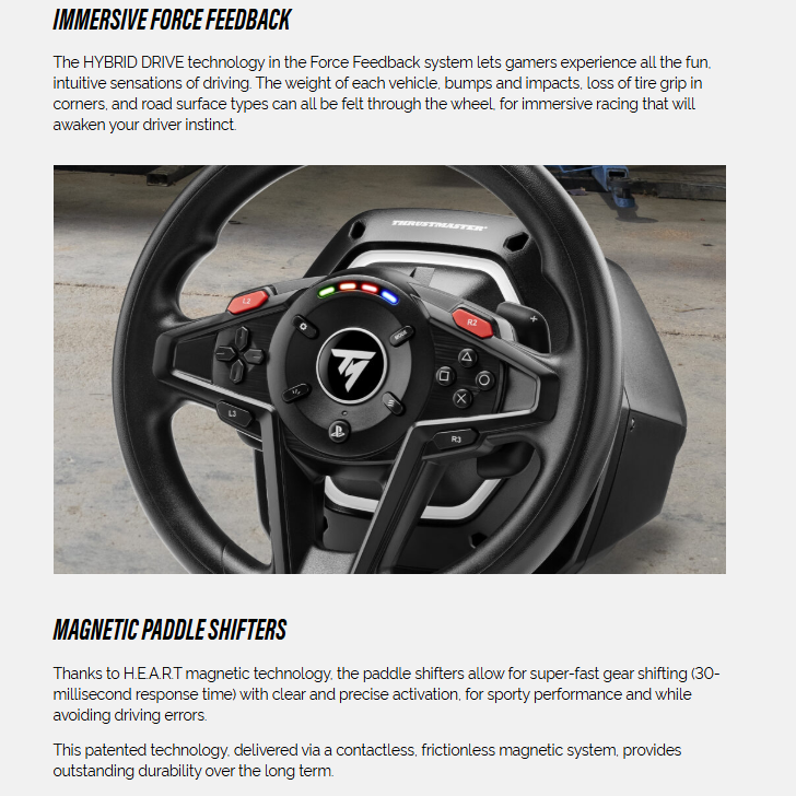 Thrustmaster T128 Racing Wheel with Magnetic Pedals PS Version | 1 Year ...