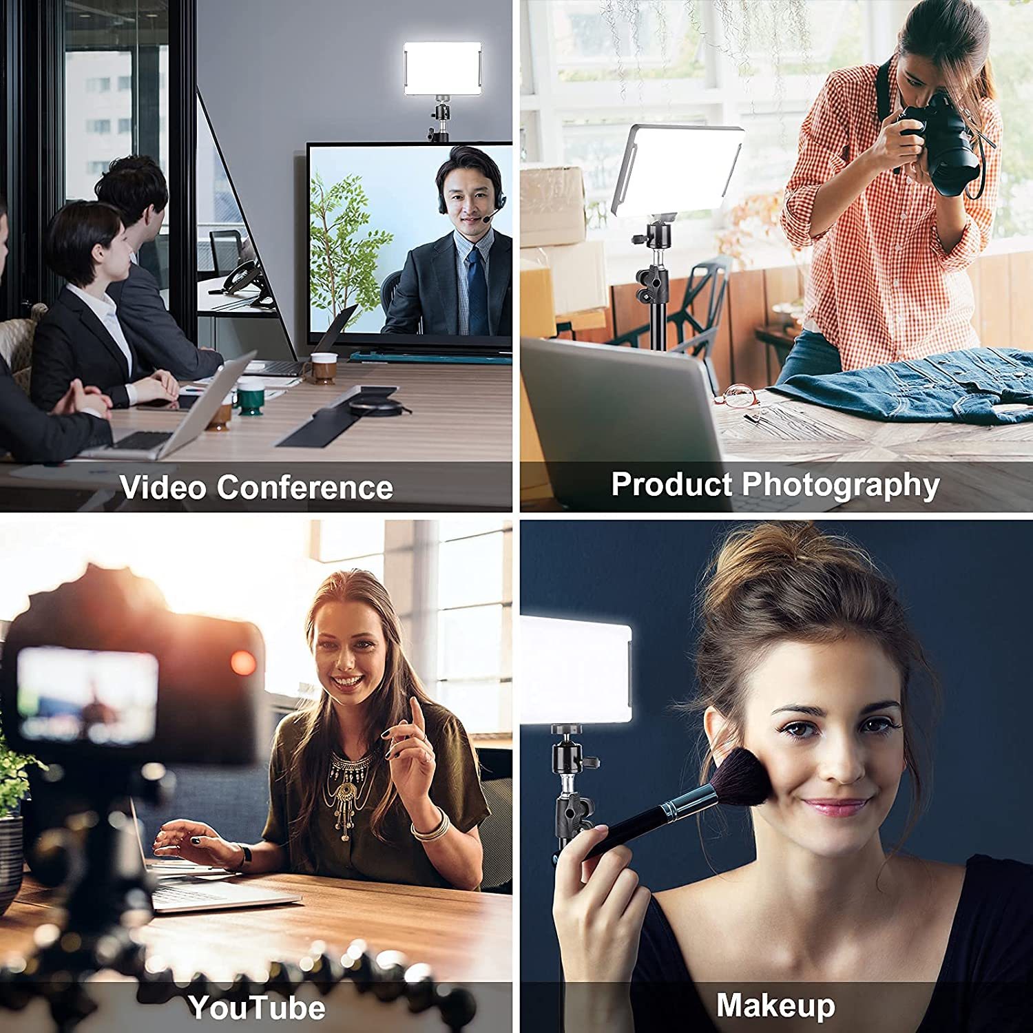 Live Streaming Fill Light with Tripod Desktop Stand Photography Light ...