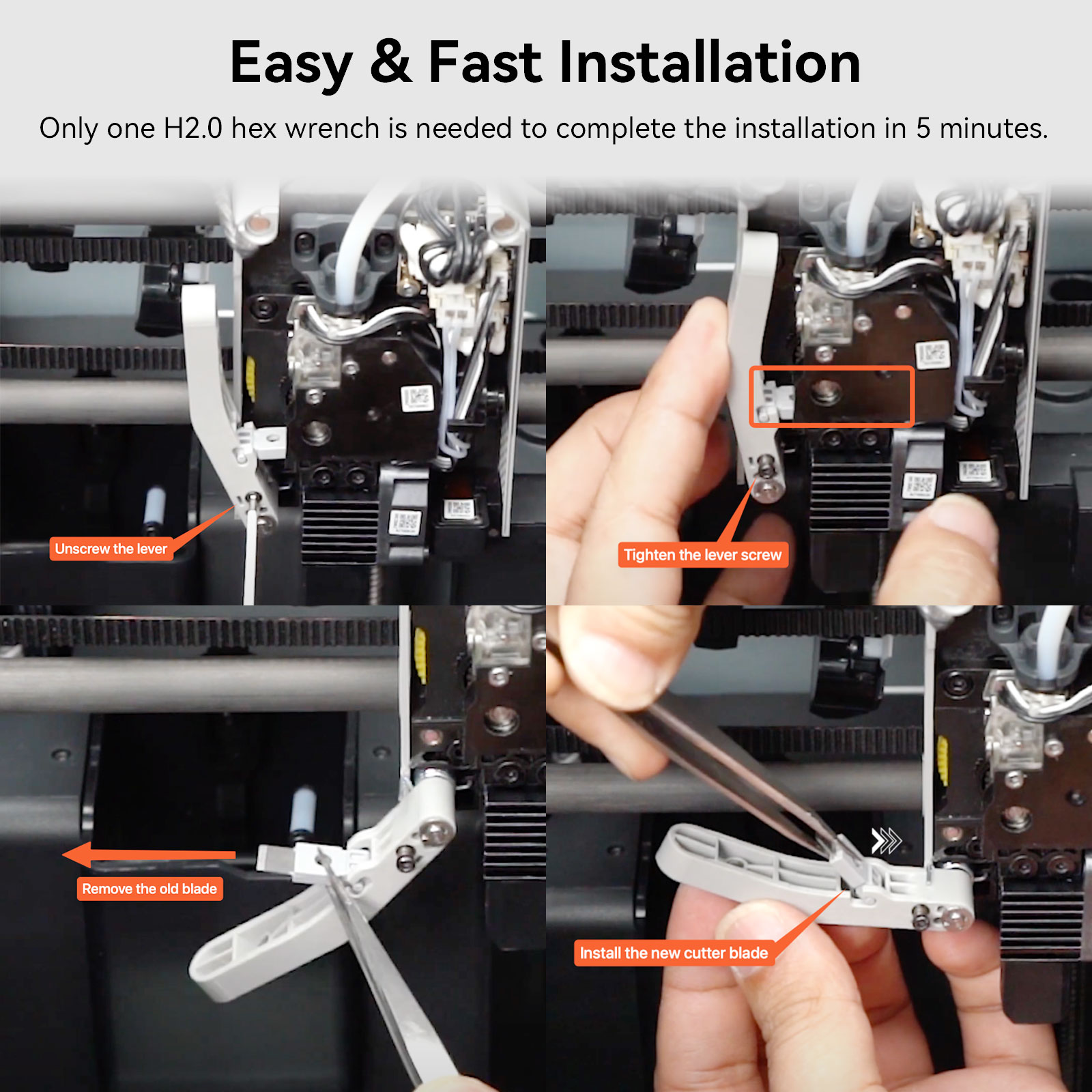 Bambu Lab 3D Printer Filament Cutter 3Pcs Tool Head Cutter Scraper Less ...