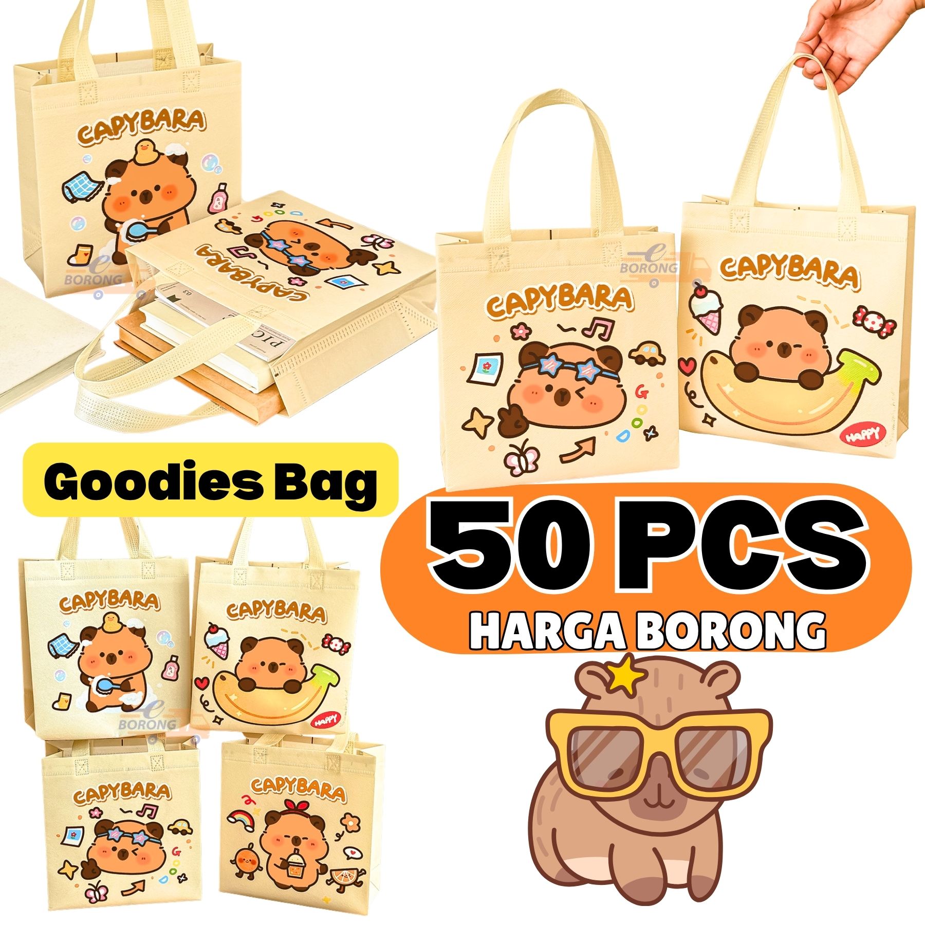BORONG【50 pcs】Beg Goodies Bag For Kids Birthday Goodies Gift For Kids ...