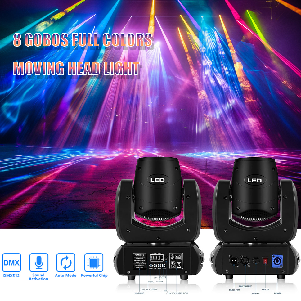 30/60/120W COD Mini Stage Spotlight RGB Gobo Disco Concert Voice ...