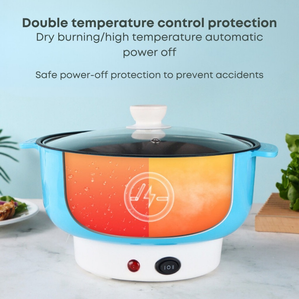 6L Non-Stick Electric Multi Cooker – Hot Pot, Steamboat, Rice & Frying ...