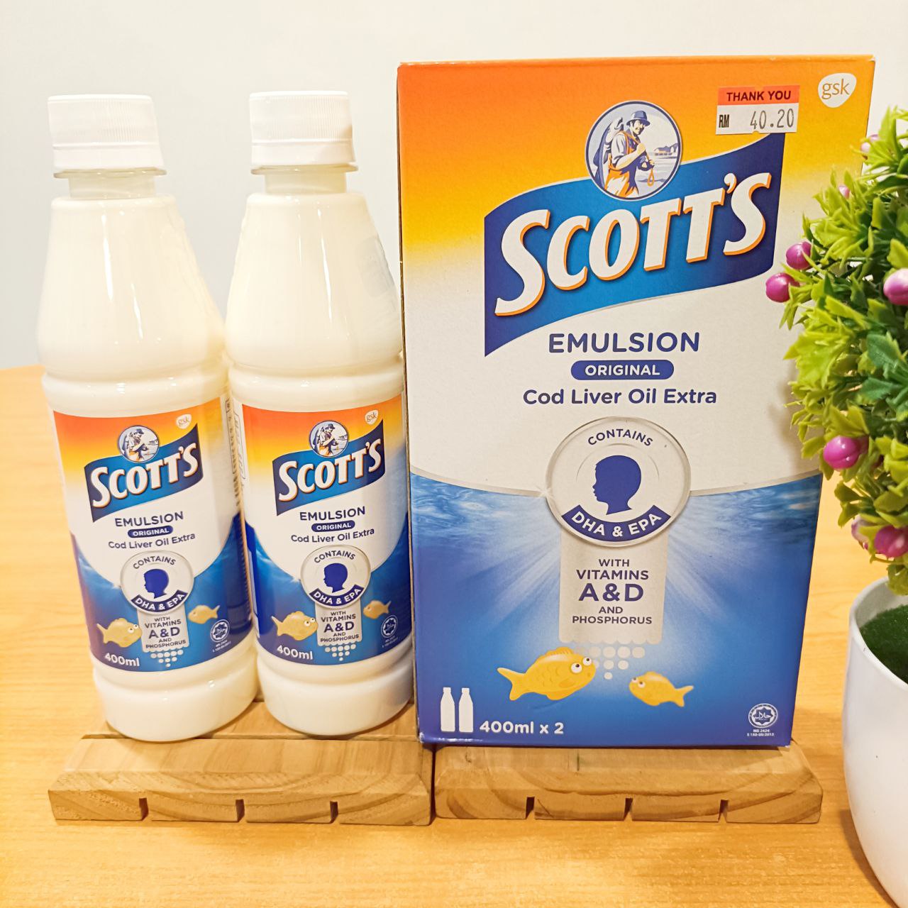 《Scott's》 Emulsion Cod Liver Oil Extra - Original (400ml x 2) | Shopee ...