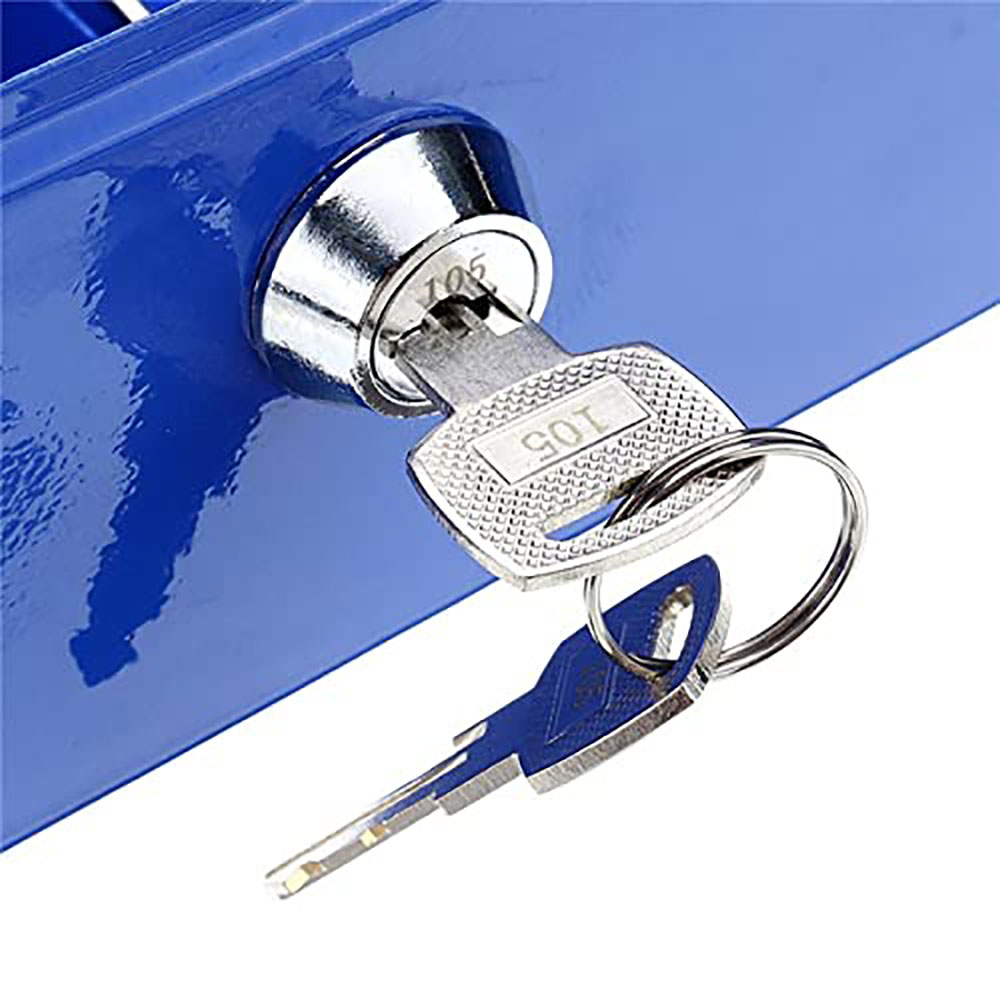 Cash Box Coin Box Petty Cash Box with Key Lockable Metal Heavy Duty ...