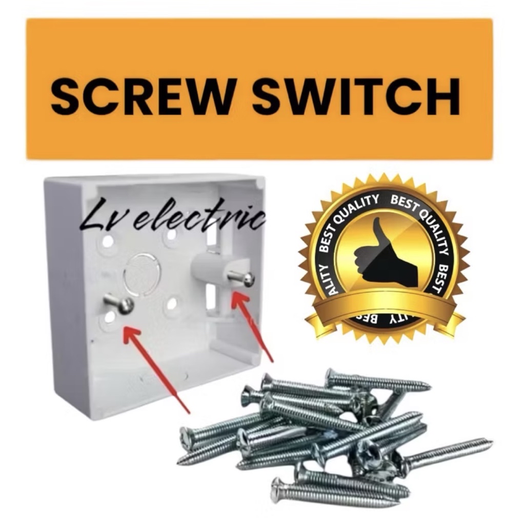 [ 2 pcs ] Switch Socket Thread Screw 25mm / Screw Switches | Shopee ...