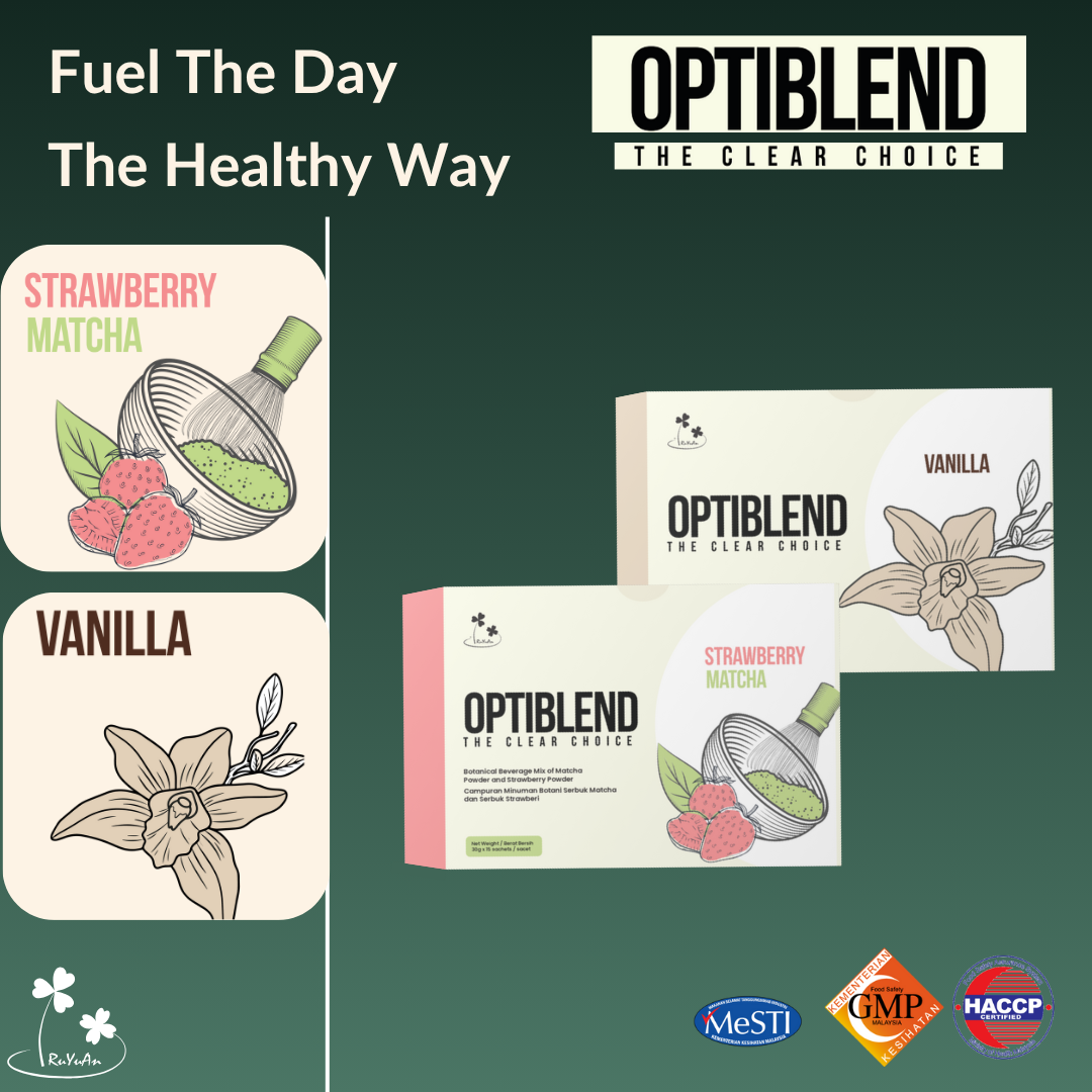 RuYuAn OptiBlend Beverage Powder [Meal Drink] Mixture 1 Box (Vanilla ...