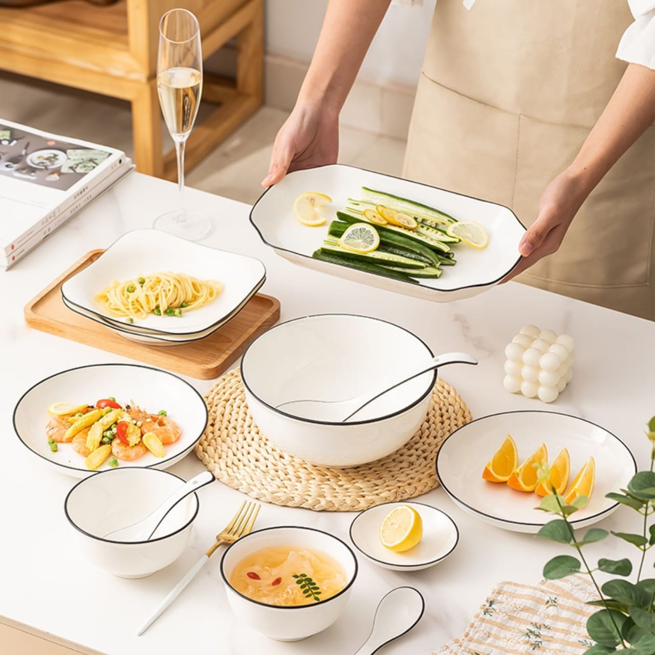 Pinggan Mangkuk Set/Ceramic Plate/Ceramic Bowl/Ceramic Plate Set/Set ...