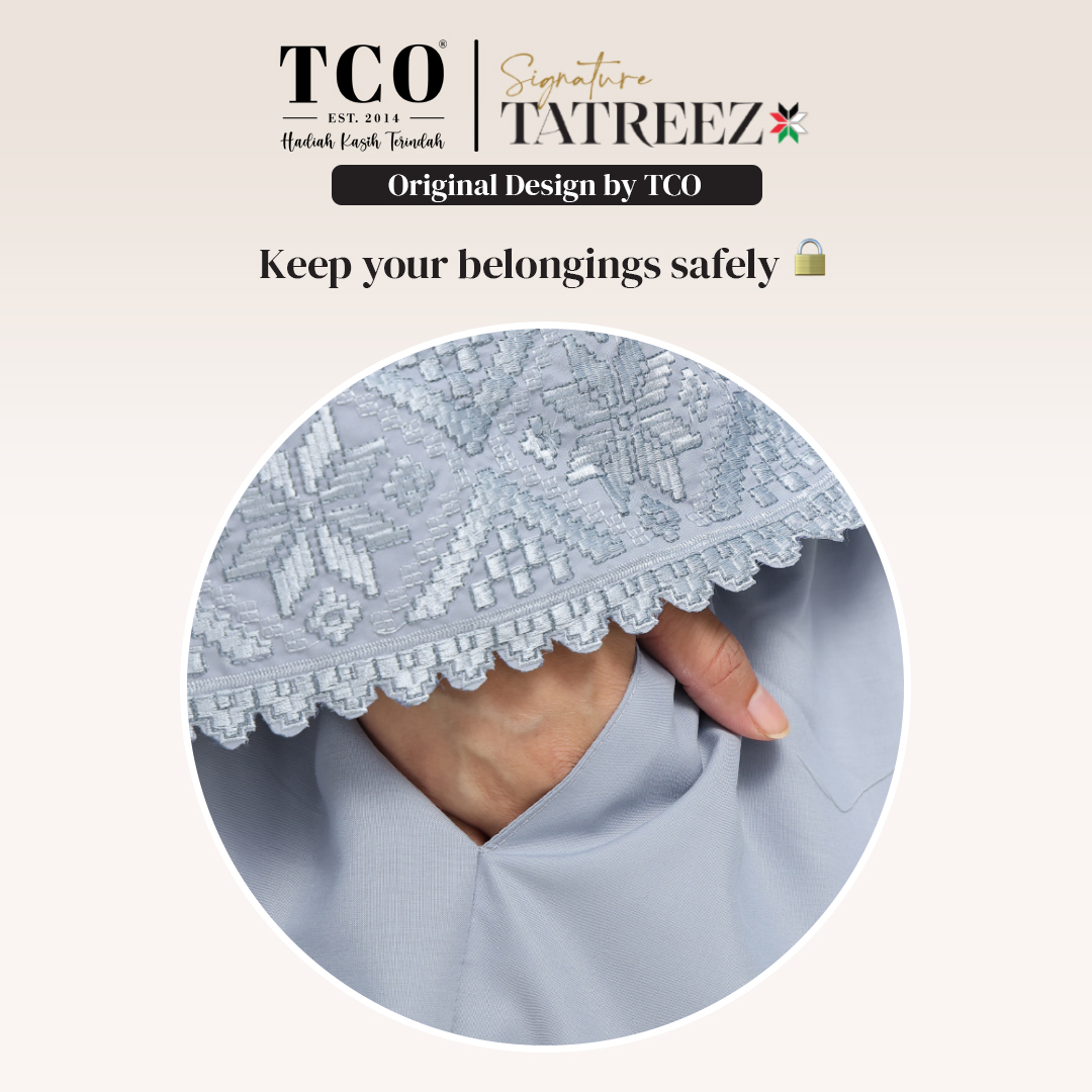 Telekung TCO Signature Tatreez - Exclusive Premium Lace Telekung ...
