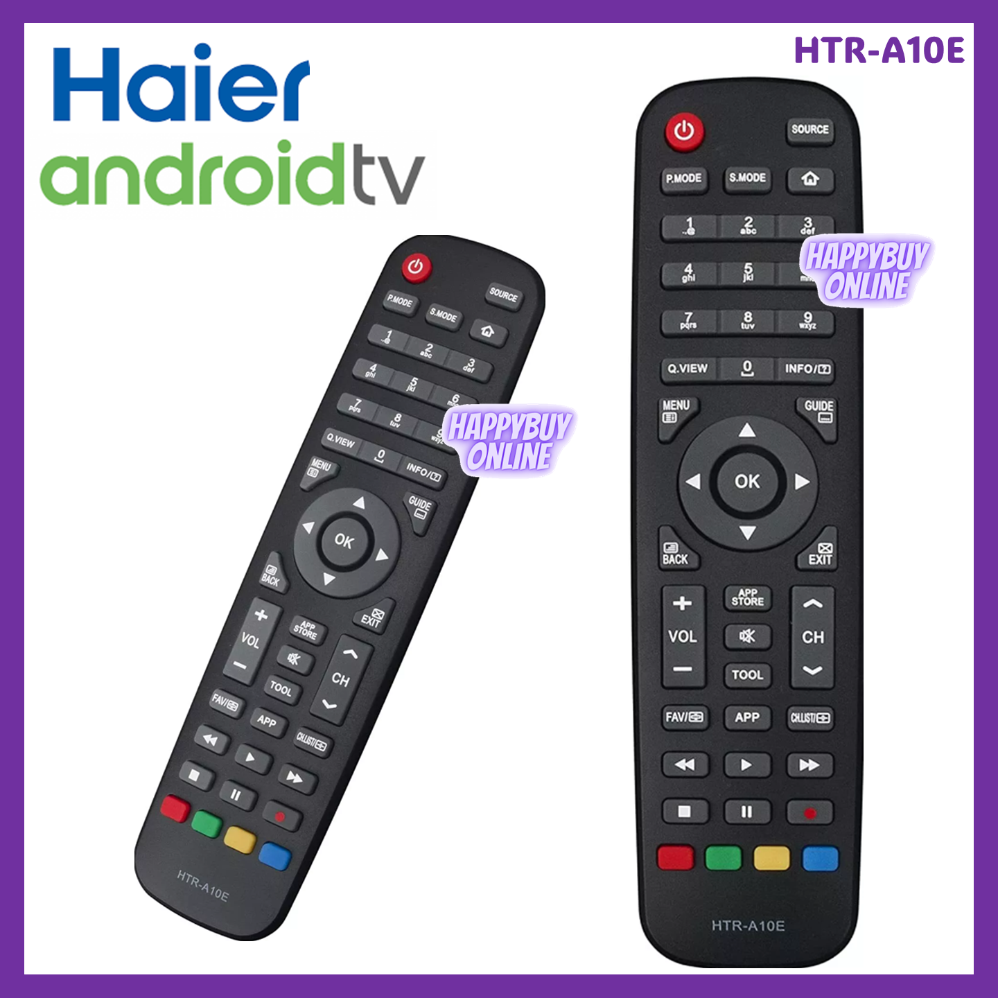 HTR-A10E Haier Smart Android LED TV Remote Control HTR-A10E Remote TV ...