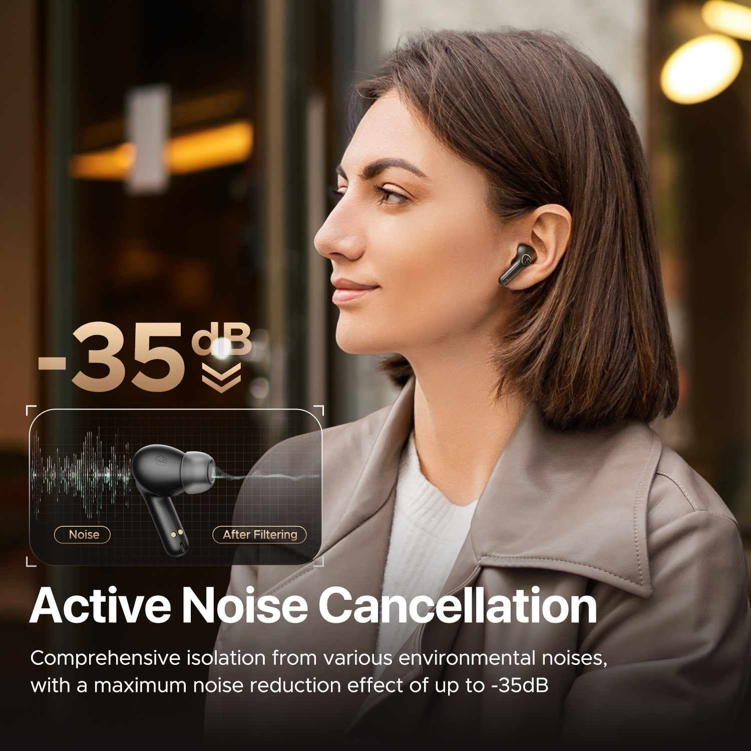 Gadgetoo Soundpeats T3 Pro Anc Earbuds With 6 Month'S Warranty