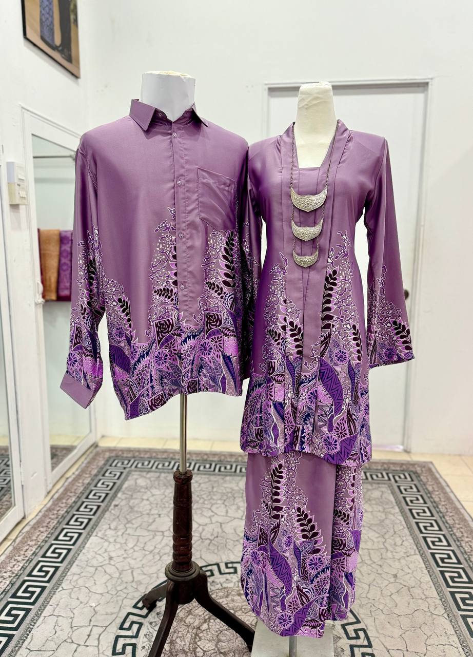 Batik sedondon wardiyah dusty purple | Shopee Malaysia