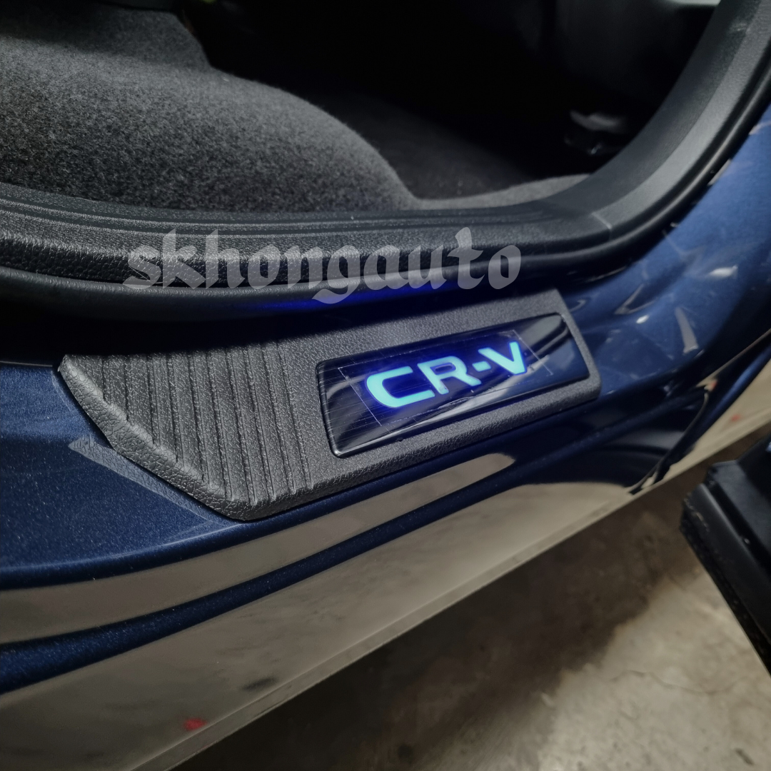 HONDA CRV 20242025+ g6 Stainless Steel Blue LED Car Door Side Sill
