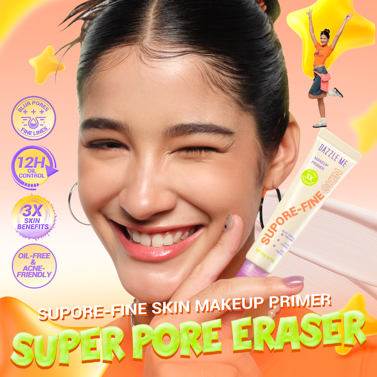 [PRESALE!!] DAZZLE ME SuporeFine Skin Makeup Primer Blur Pores & Fine