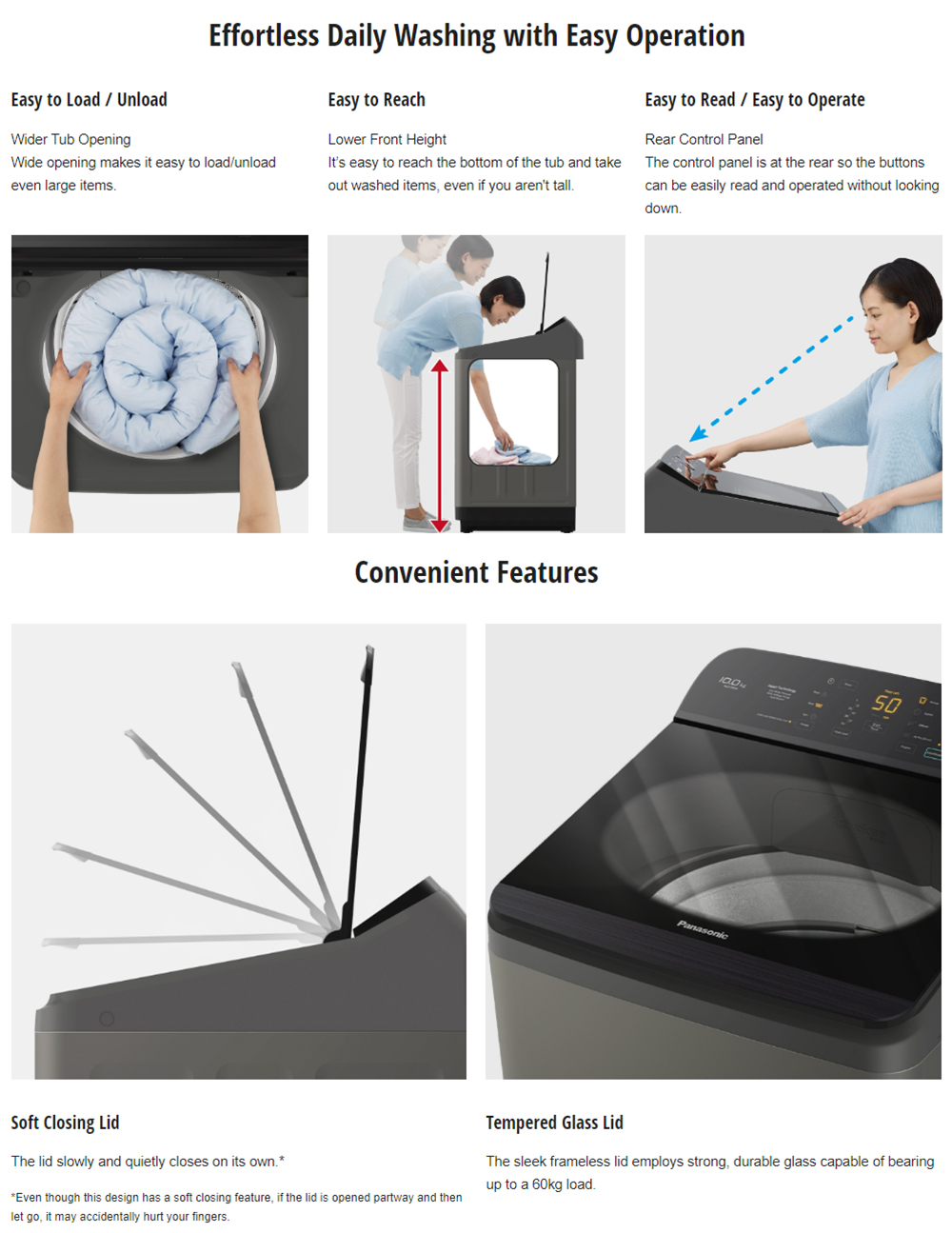 Panasonic NAF100A9DRT 10kg Care+ Stain Expert Top Load Washing Machine