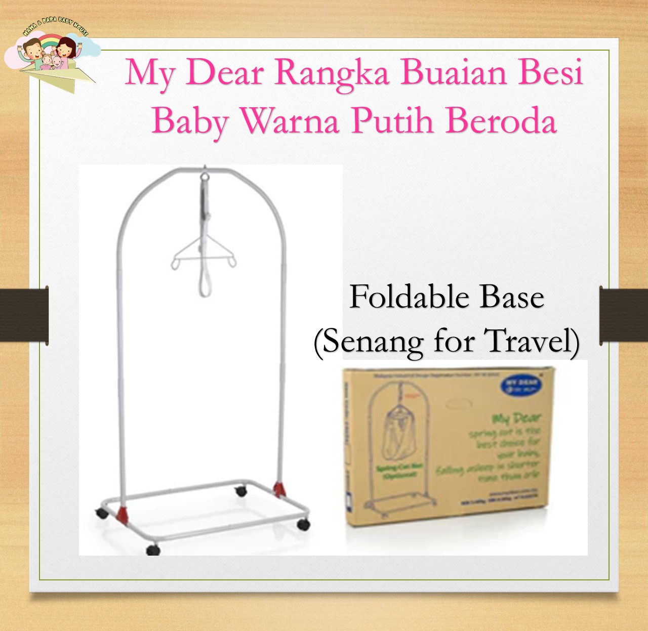 My Dear Besi Rangka Buaian Spring Cot Cradle Stand Frame Baby Sarong ...