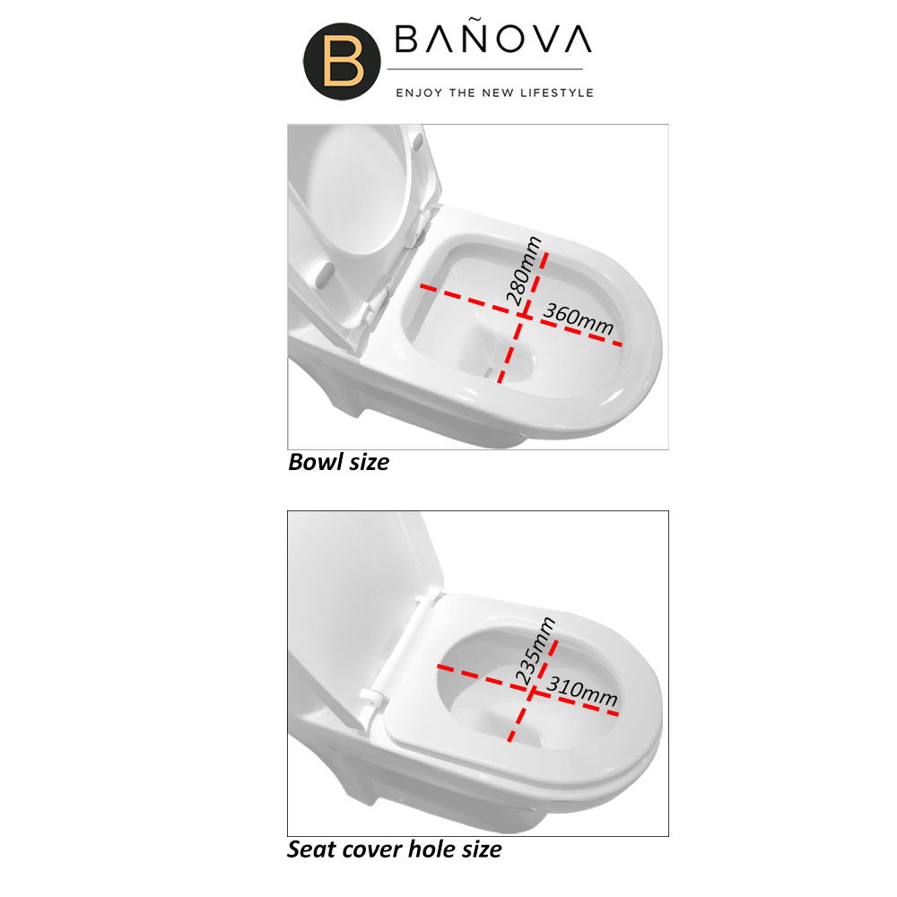 [Limit to 1 Unit Per Order] BANOVA KEZIA One Piece WC Toilet Bowl S ...
