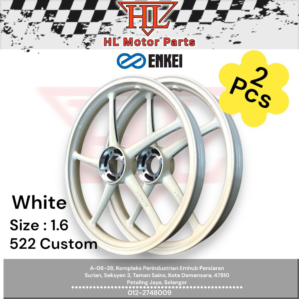 ENKEI CUSTOM SP522 RIM ONLY FOR SALE WHITE,GOLD,BLACK SIZE 1.6,1.4 ...