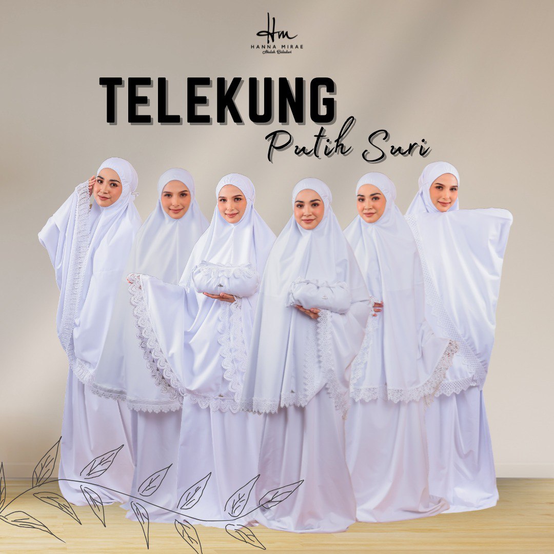 [NEW] Telekung Putih Suri Premium Cotton, Lembut & Sejuk Free Box ...