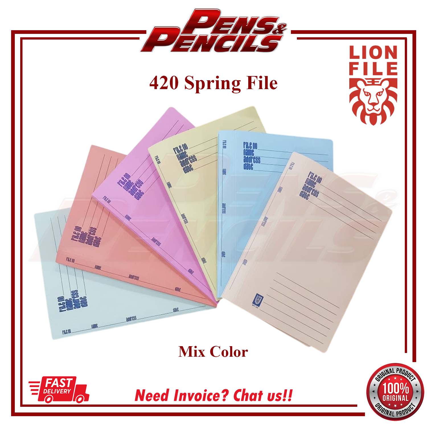 Lion MFF 420 Manila Flat Spring File 420gsm (MFF420) | Shopee Malaysia