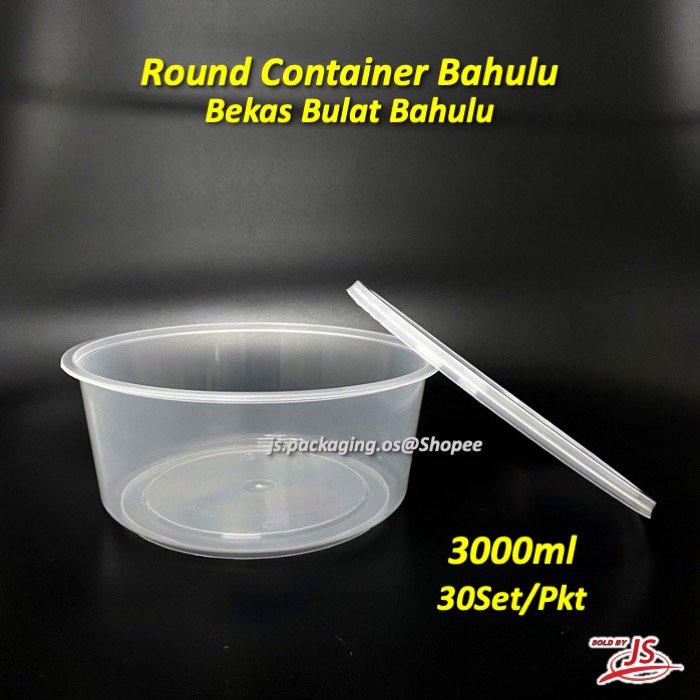 Felton FC3000 Round Disposable Microwavable Plastic Food Container ...