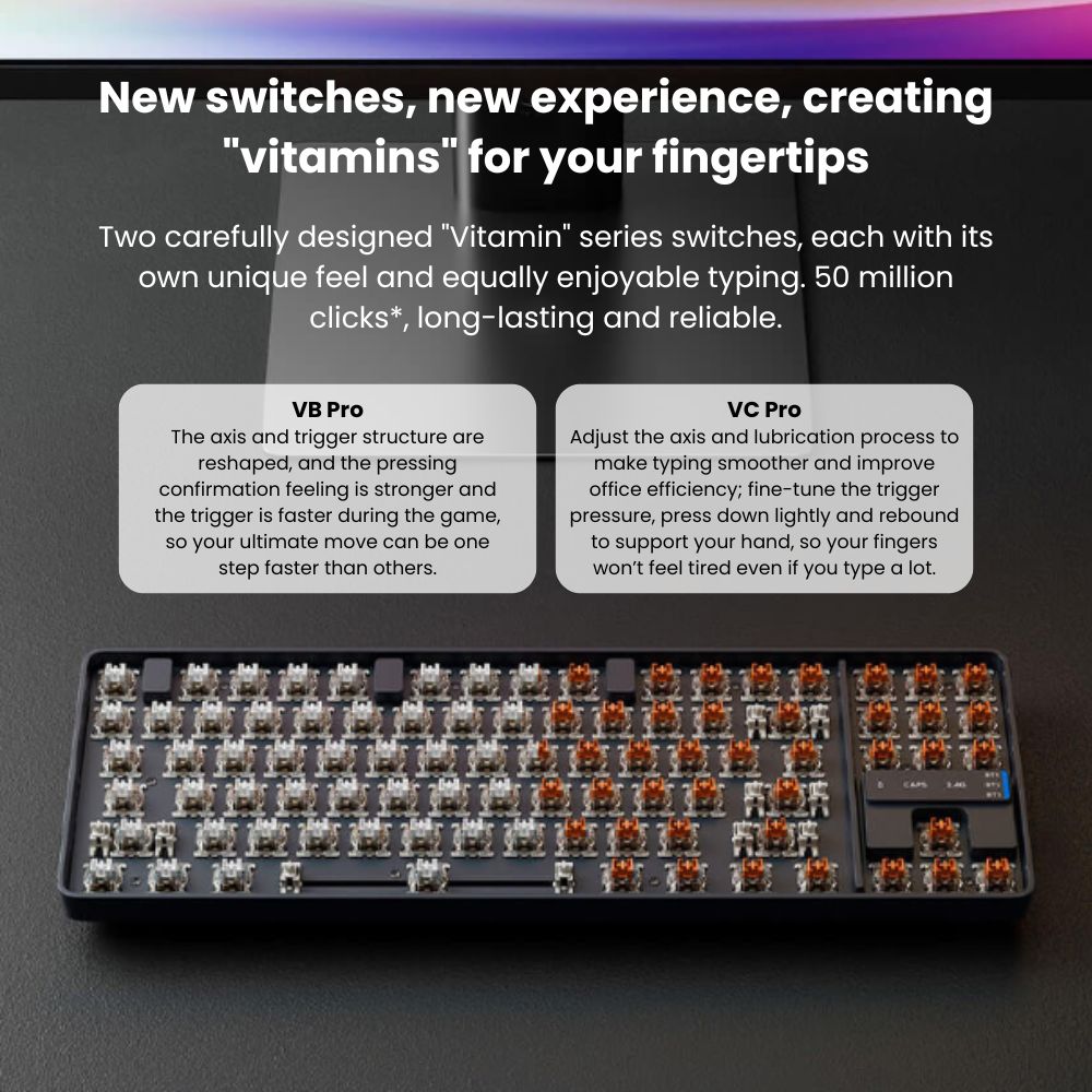 Xiaomi Mechanical Wireless Keyboard TKL Translucent Characters Three ...