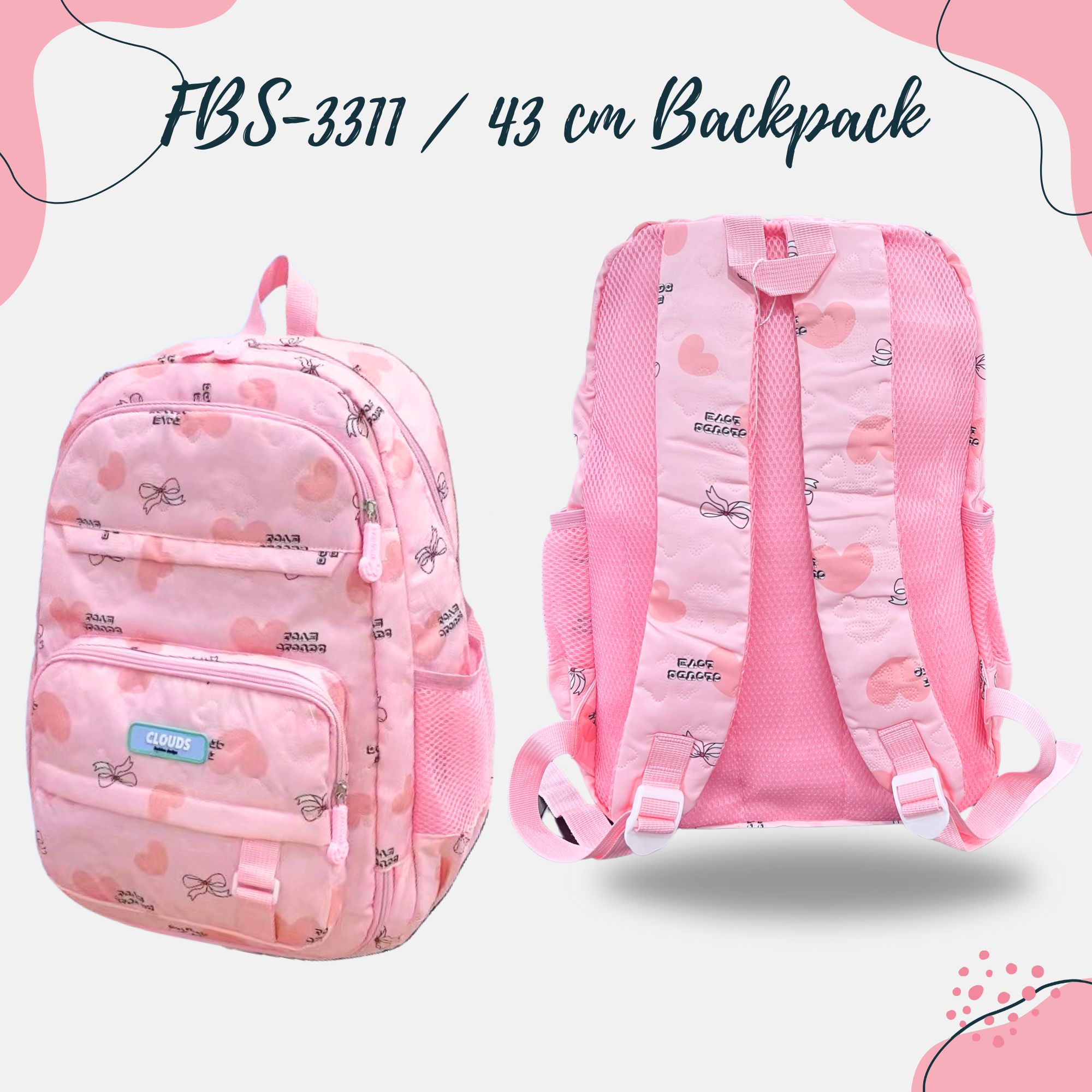 🔺FBS-3311 / 43CM Side Open DESIGN Korea Backpack High Quality Beg ...