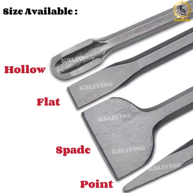 Kim.S Heavy Duty HEX Stone Chisel Wall Hack Impact Drill Chisel ...