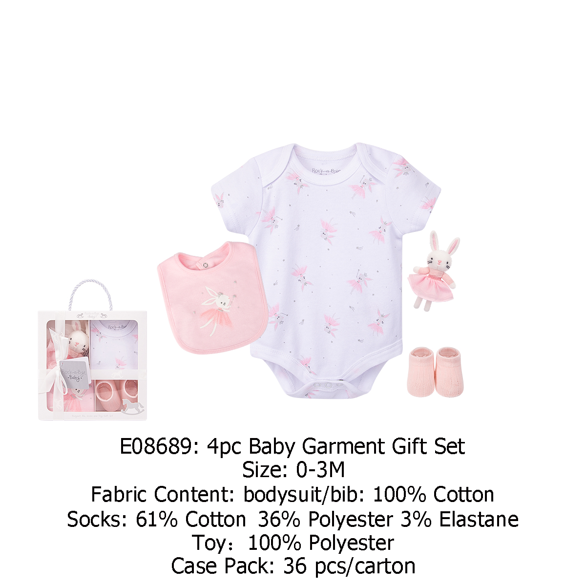 Rock A Bye Baby 4Pc Baby Garment Gift Set E08689 | Shopee Malaysia
