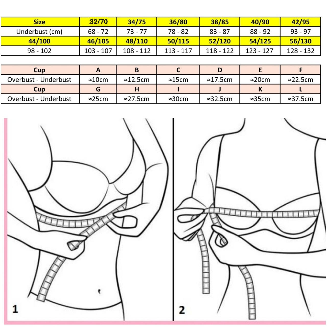 46F F cup Extra Plus Size Wired Bra Big Cup Full Coverage (Baju dalam ...