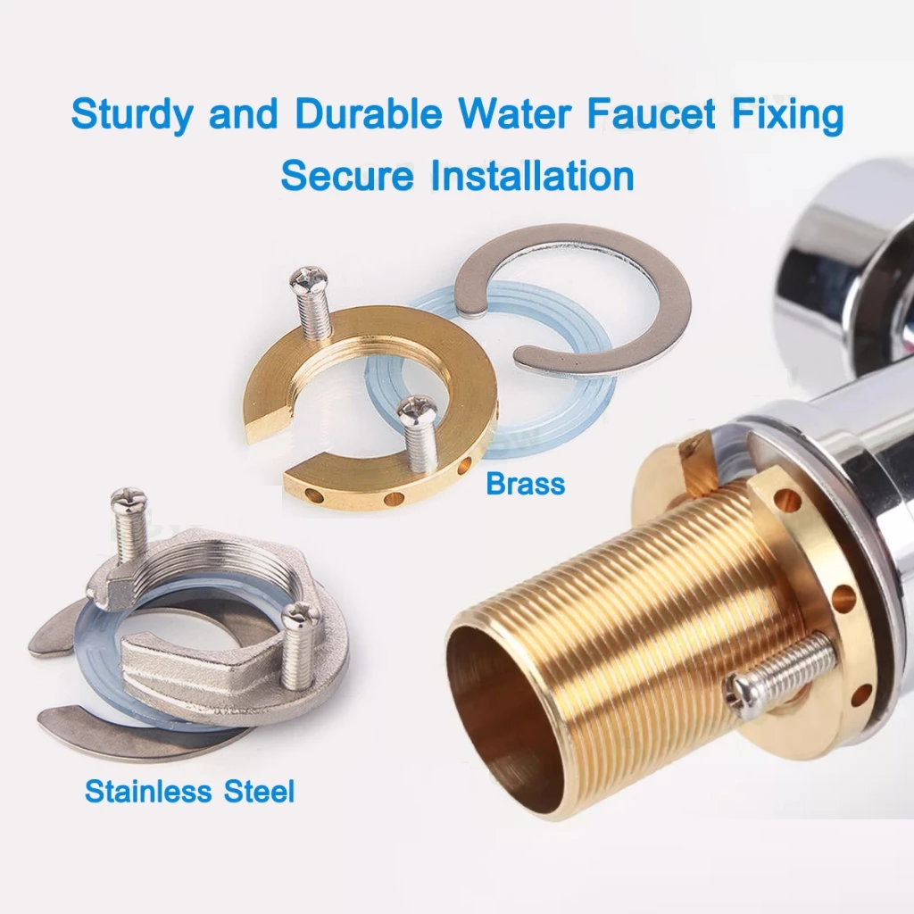 Faucet Lock Nut Fixing Fitting Kit with Anti loosing Nut for Kitchen ...
