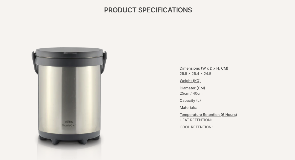 THERMOS 6.0L Convenient Outdoor Shuttle Chef , with 2 Inner Pots ...
