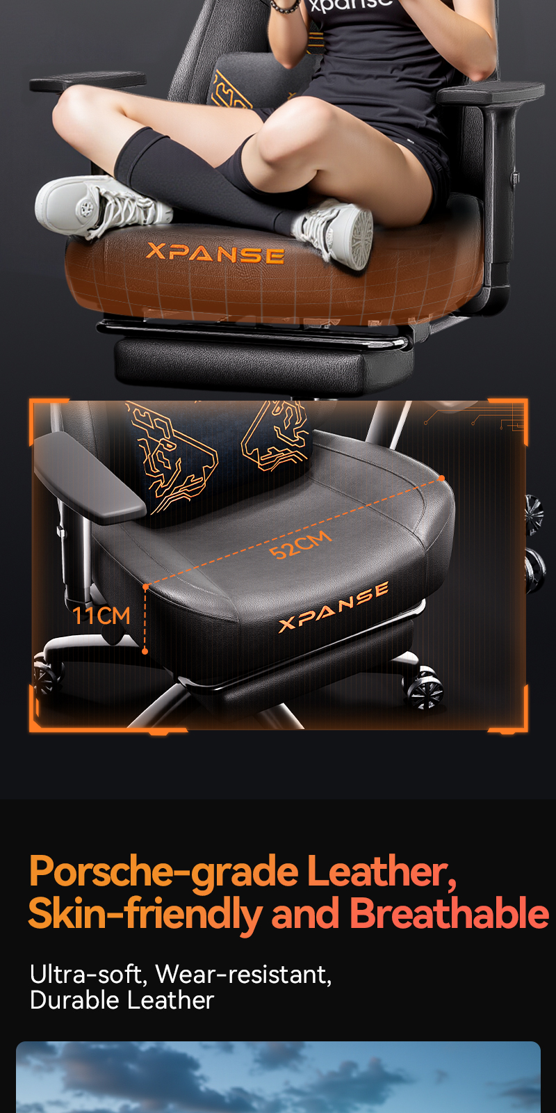 Xpanse Xspark 135° Lean Gaming Office Ergonomic Computer Armchair Chair ...