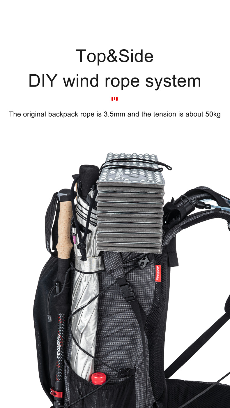 NATUREHIKE Rock Hiking Dyneema Backpack 40L 5L 60L 5L