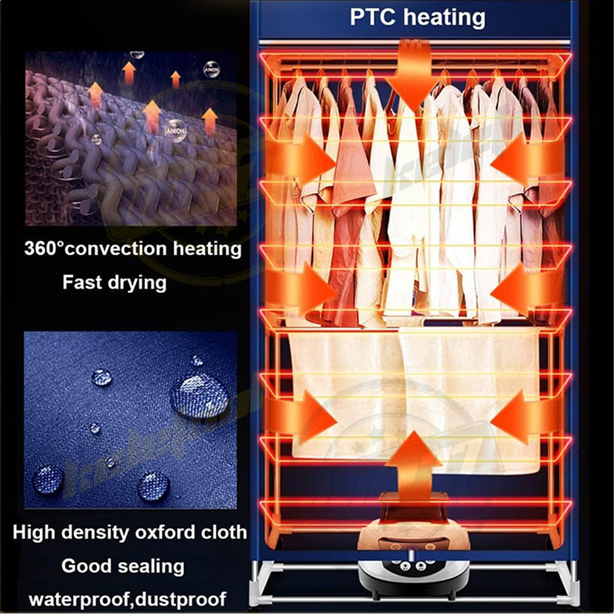 1100W Dryer heat pump Electric Clothes Dryer Warm Air Cloth Dryer small ...