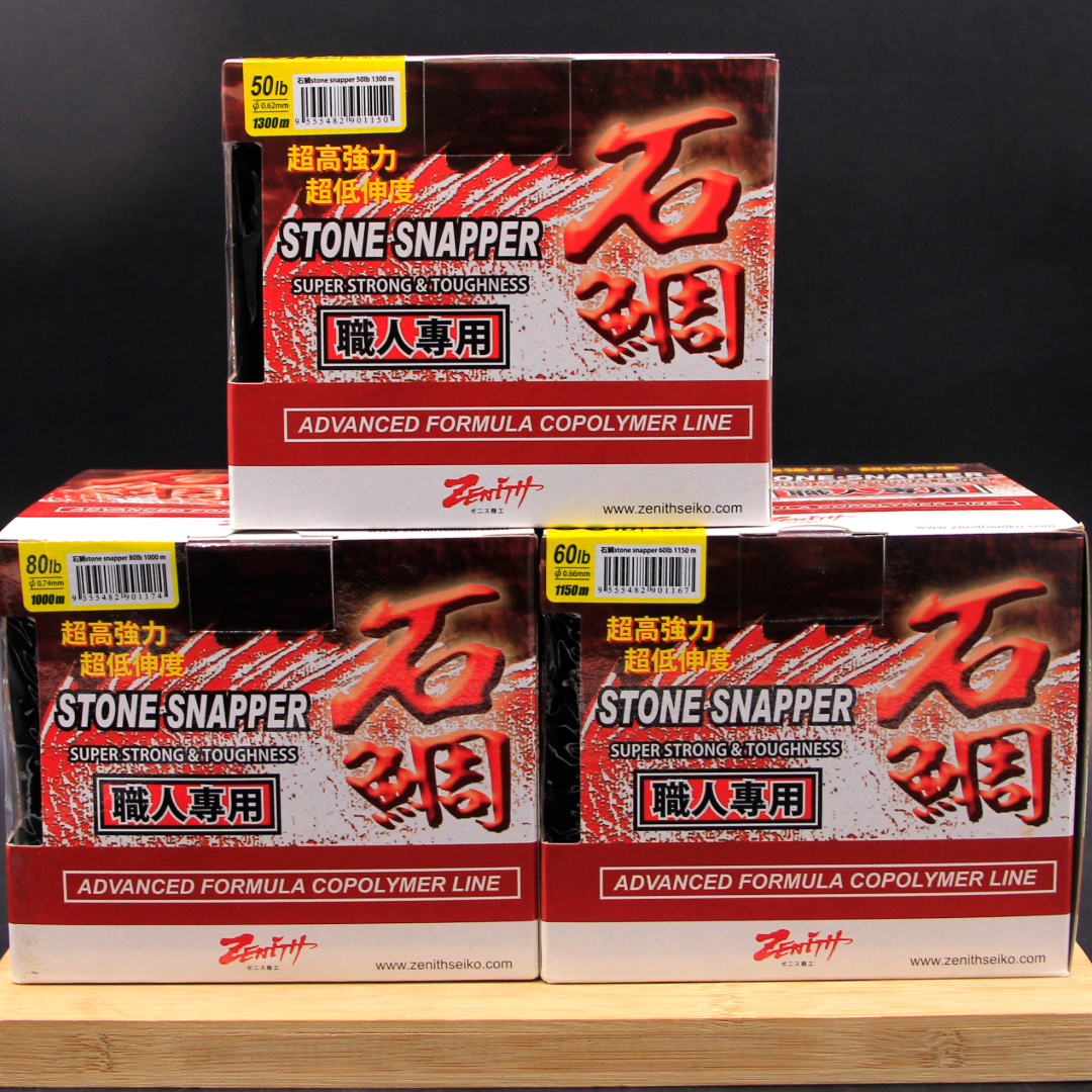 ZENITH JAPAN STONE SNAPPER Advanced Co-Polymer Tali Pancing Large Spool ...