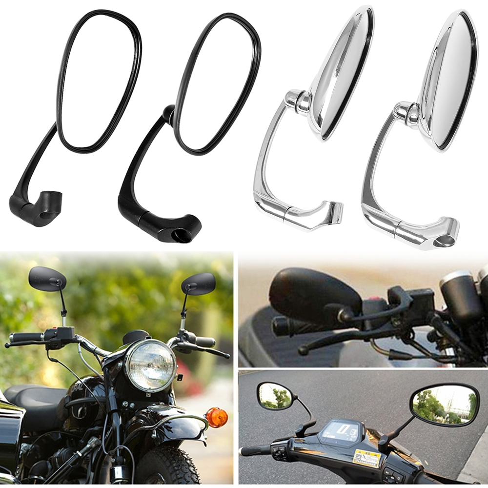1 Pair Universal Motorcycle Motorbike Motor Rear View Side Mirrors ...