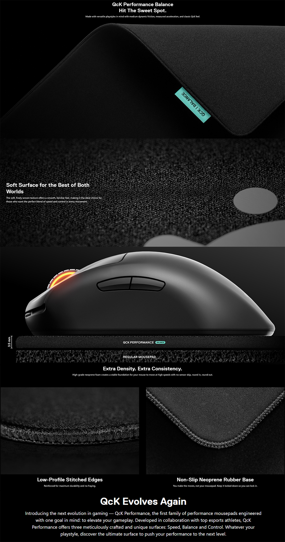 SteelSeries QcK Performance Balance L Gaming Mouse Pad (490mm x 420mm x ...