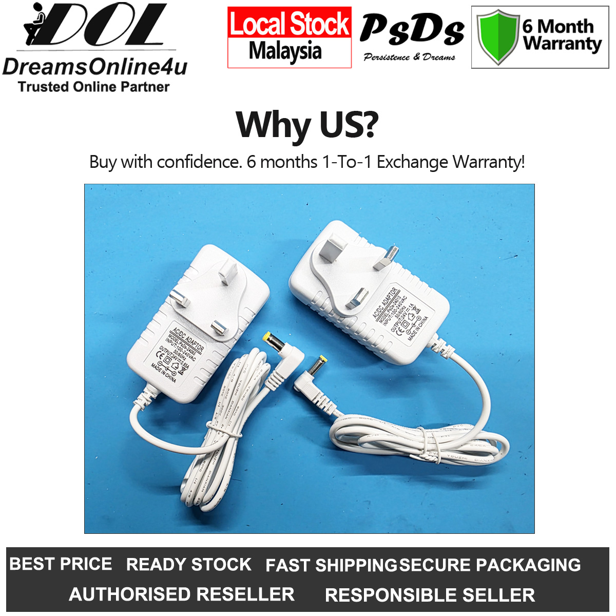 UK Plug Power Adapter for Muji Aroma Diffuser Large 24V 1A 4.8*1.7mm ...