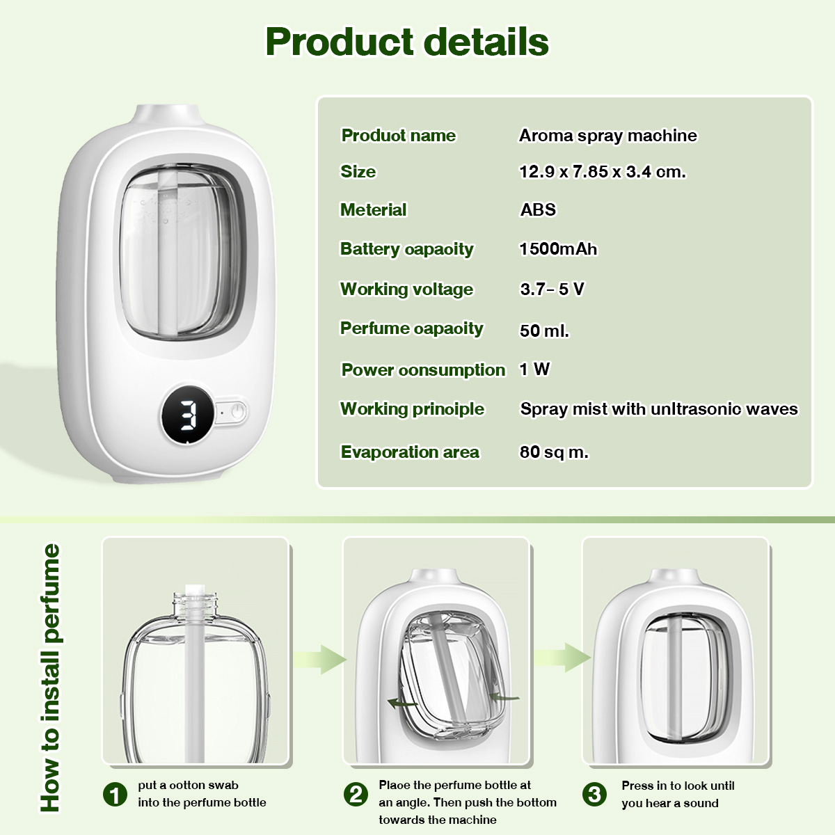 【Wholesale Price】Home Diffusers Essential Oil Auto fragrance spraying ...