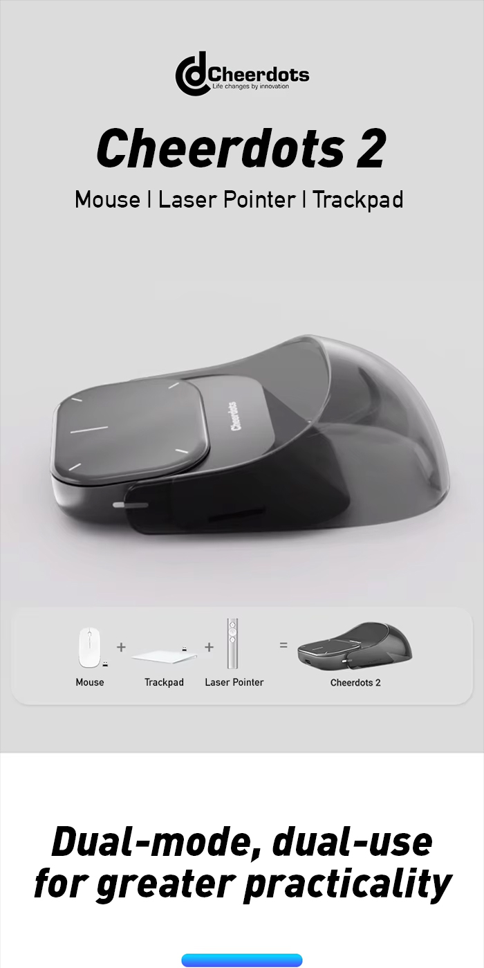 Cheerdots 2 Detachable Evo Mouse Wireless Touchpad Laser ChatGPT All-in ...